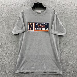 UNIVERSITY Of Nashville T Shirt Mens Large Short Sleeve Gray American Textiles